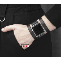 wide Leather cuff band compatible with Apple watch 38mm 40mm 41mm 42mm 44mm 45mm 49mm, Handmade UA code 1081