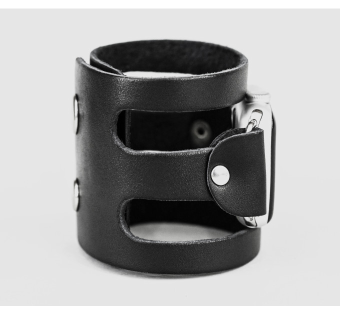 wide Leather cuff band compatible with Apple watch 38mm 40mm 41mm 42mm 44mm 45mm 49mm, Handmade UA code 1081