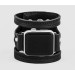 wide stitched Leather cuff band compatible with Apple watch 38mm 40mm 41mm 42mm 44mm 45mm 49mm, Handmade UA code 1081st