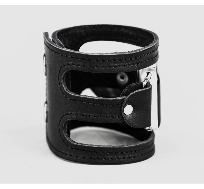 wide stitched Leather cuff band compatible with Apple watch 38mm 40mm 41mm 42mm 44mm 45mm 49mm, Handmade UA code 1081st