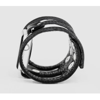 wide stitched Leather cuff band compatible with Apple watch 38mm 40mm 41mm 42mm 44mm 45mm 49mm, Handmade UA code 1081st