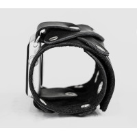 wide stud Leather cuff band compatible with Apple watch 38mm 40mm 41mm 42mm 44mm 45mm 49mm, Handmade UA code 1085