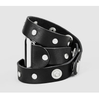 stud Leather double wrap band strap compatible with Apple watch 38mm 40mm 41mm 42mm 44mm 45mm 49mm, Handmade UA code 1090