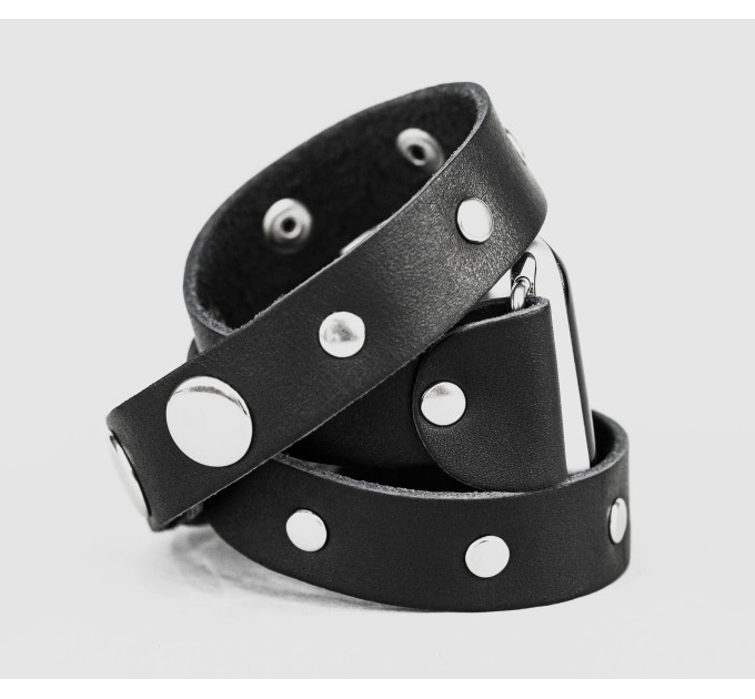stud Leather double wrap band strap compatible with Apple watch 38mm 40mm 41mm 42mm 44mm 45mm 49mm, Handmade UA code 1090