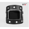 stud Leather double wrap band strap compatible with Apple watch 38mm 40mm 41mm 42mm 44mm 45mm 49mm, Handmade UA code 1090