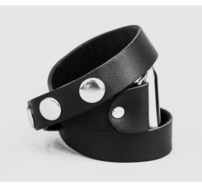Leather double wrap band strap compatible with Apple watch 38mm 40mm 41mm 42mm 44mm 45mm 49mm, Handmade UA code 1095