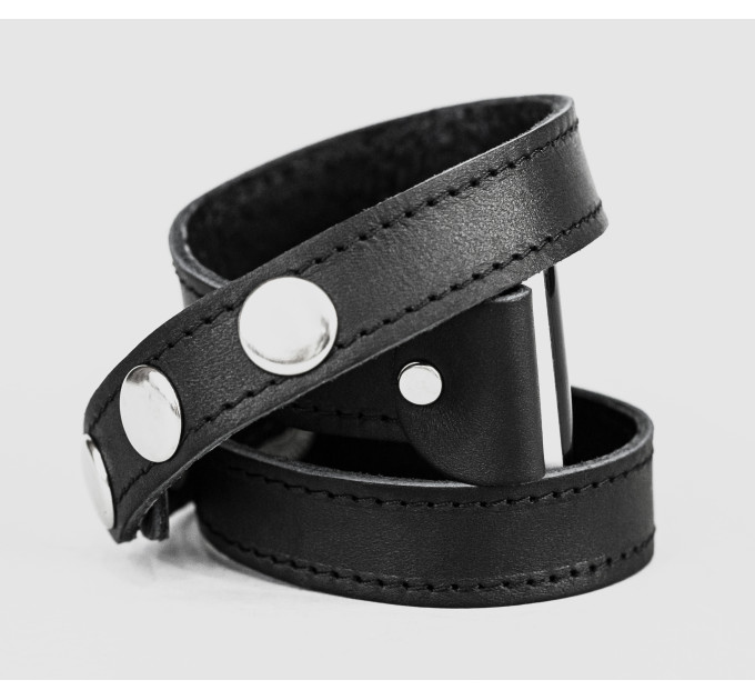 Leather double wrap band strap compatible with Apple watch 38mm 40mm 41mm 42mm 44mm 45mm 49mm, Handmade UA code 1095st