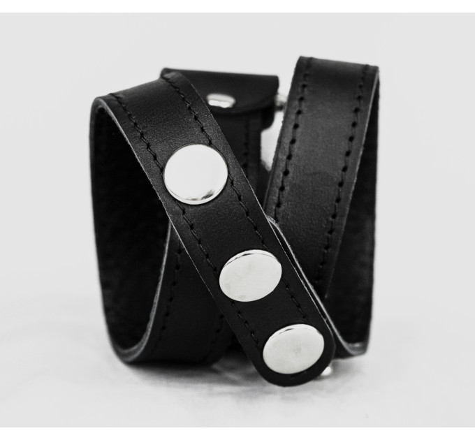 Leather double wrap band strap compatible with Apple watch 38mm 40mm 41mm 42mm 44mm 45mm 49mm, Handmade UA code 1095st