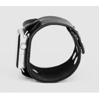 Leather cuff band compatible with Apple watch 38mm 40mm 41mm 42mm 44mm 45mm 49mm, Handmade UA code 1105