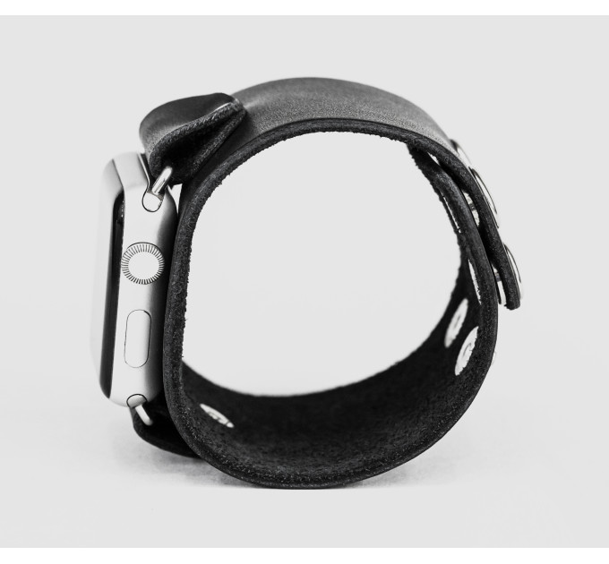 wide Leather cuff band compatible with Apple watch 38mm 40mm 41mm 42mm 44mm 45mm 49mm, Handmade UA code 1105