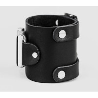 Leather cuff band compatible with Apple watch 38mm 40mm 41mm 42mm 44mm 45mm 49mm, Handmade UA code 1200