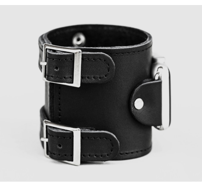 Leather cuff band compatible with Apple watch 38mm 40mm 41mm 42mm 44mm 45mm 49mm, Handmade UA code 1200st