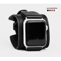 Leather cuff band compatible with Apple watch 38mm 40mm 41mm 42mm 44mm 45mm 49mm, Handmade UA code 1235st
