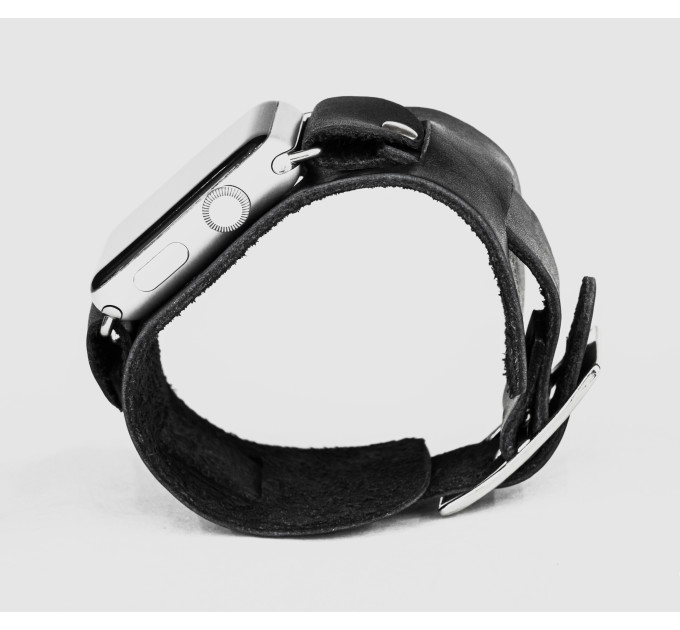 Leather cuff band compatible with Apple watch 38mm 40mm 41mm 42mm 44mm 45mm 49mm, Handmade UA code 1240