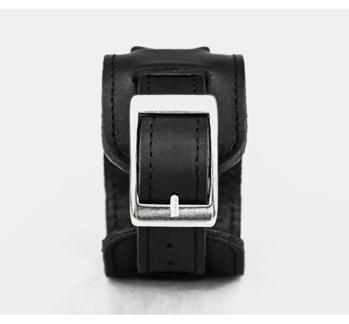 Leather cuff band compatible with Apple watch 38mm 40mm 41mm 42mm 44mm 45mm 49mm, Handmade UA code 1240st