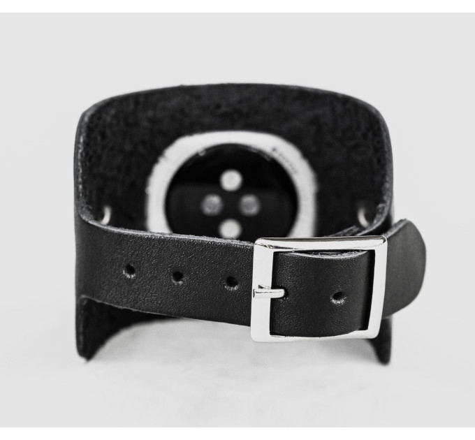 Leather cuff band compatible with Apple watch 38mm 40mm 41mm 42mm 44mm 45mm 49mm, Handmade UA code 1310