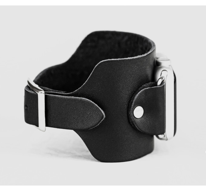 Leather cuff band compatible with Apple watch 38mm 40mm 41mm 42mm 44mm 45mm 49mm, Handmade UA code 1310