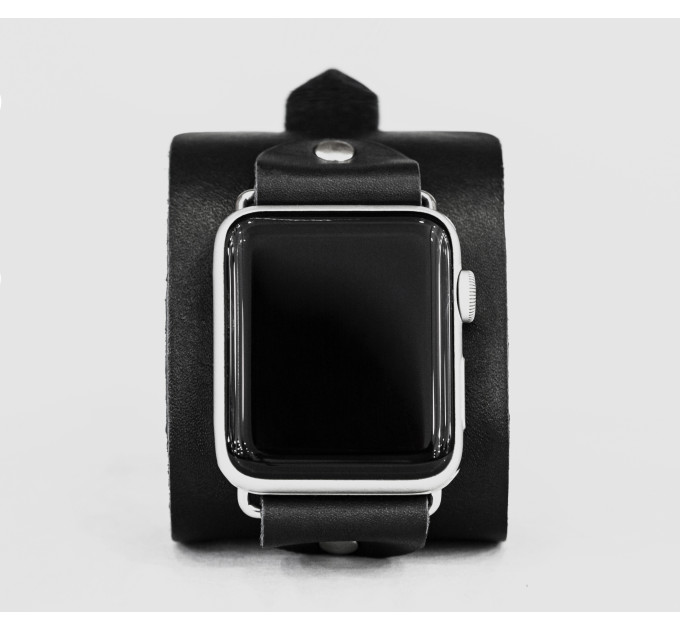 Leather cuff band compatible with Apple watch 38mm 40mm 41mm 42mm 44mm 45mm 49mm, Handmade UA code 1310