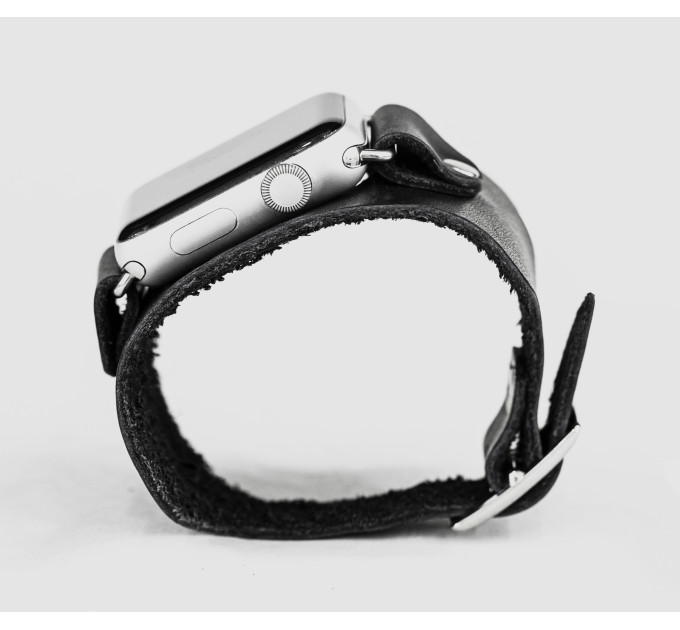 Leather cuff band compatible with Apple watch 38mm 40mm 41mm 42mm 44mm 45mm 49mm, Handmade UA code 1310