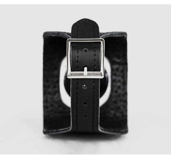 Leather cuff band compatible with Apple watch 38mm 40mm 41mm 42mm 44mm 45mm 49mm, Handmade UA code 1310st