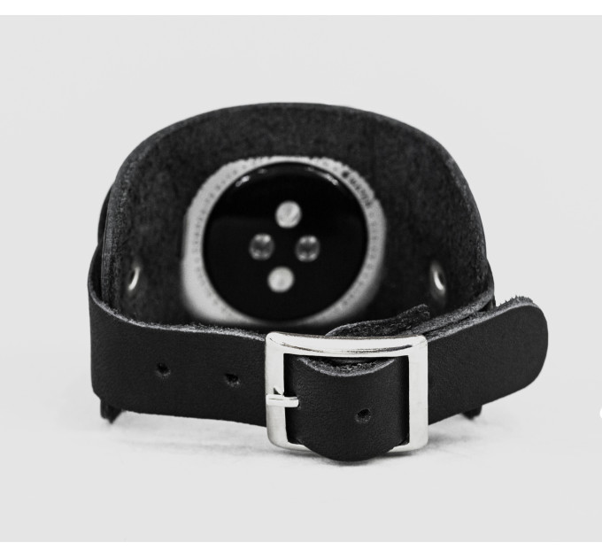 Leather cuff band compatible with Apple watch 38mm 40mm 41mm 42mm 44mm 45mm 49mm, Handmade UA code 1357