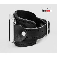 Leather cuff band compatible with Apple watch 38mm 40mm 41mm 42mm 44mm 45mm 49mm, Handmade UA code 1357st