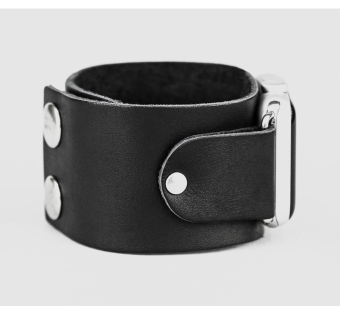 Leather cuff band compatible with Apple watch 38mm 40mm 41mm 42mm 44mm 45mm 49mm, Handmade UA code 1362