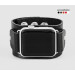 Leather cuff band compatible with Apple watch 38mm 40mm 41mm 42mm 44mm 45mm 49mm, Handmade UA code 1362