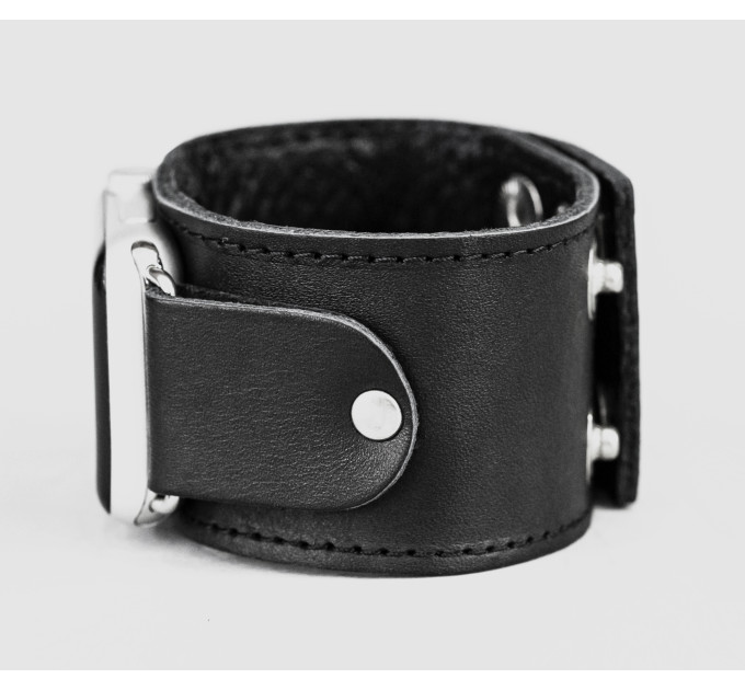 Leather cuff band compatible with Apple watch 38mm 40mm 41mm 42mm 44mm 45mm 49mm, Handmade UA code 1362st