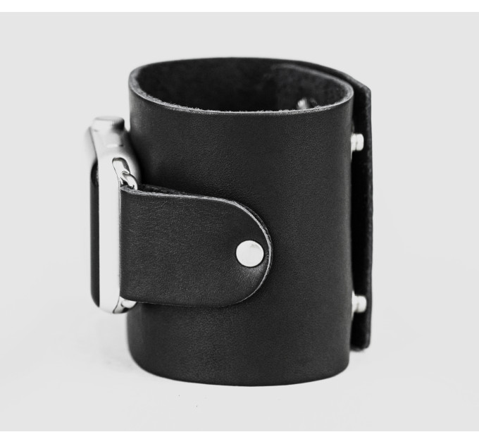 wide Leather cuff band compatible with Apple watch 38mm 40mm 41mm 42mm 44mm 45mm 49mm, Handmade UA code 1363