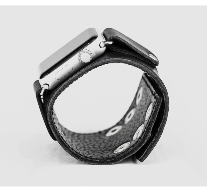 wide Leather cuff band compatible with Apple watch 38mm 40mm 41mm 42mm 44mm 45mm 49mm, Handmade UA code 1363st