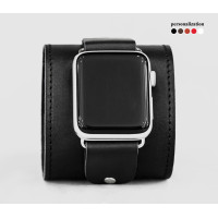 wide Leather cuff band compatible with Apple watch 38mm 40mm 41mm 42mm 44mm 45mm 49mm, Handmade UA code 1363st