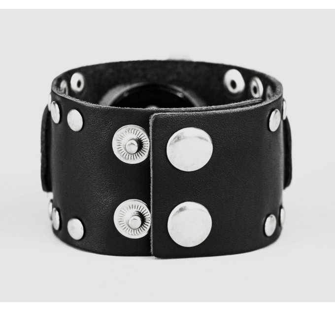 Leather cuff band compatible with Apple watch 38mm 40mm 41mm 42mm 44mm 45mm 49mm, Handmade UA code 1364