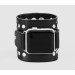 wide Leather cuff band compatible with Apple watch 38mm 40mm 41mm 42mm 44mm 45mm 49mm, Handmade UA code 1365