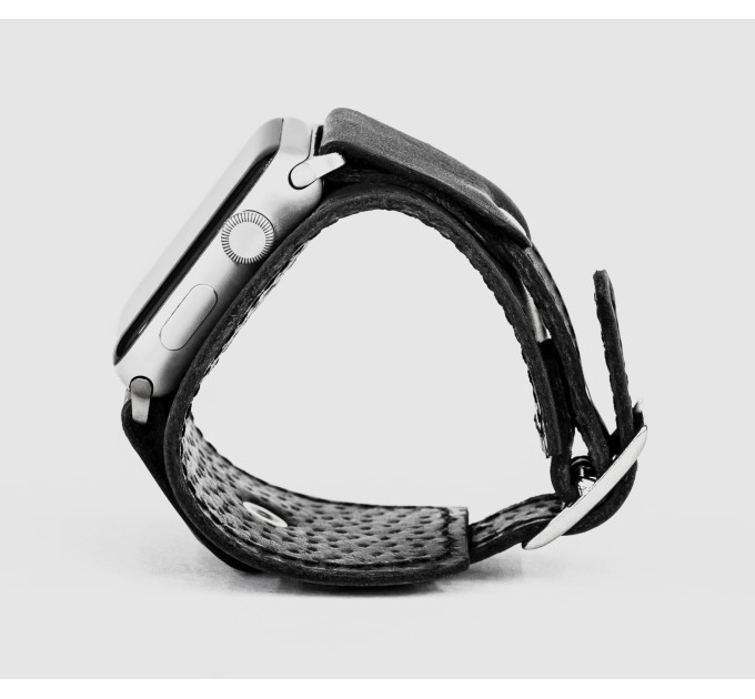 Leather cuff band compatible with Apple watch 38mm 40mm 41mm 42mm 44mm 45mm 49mm, Handmade UA code 1540st