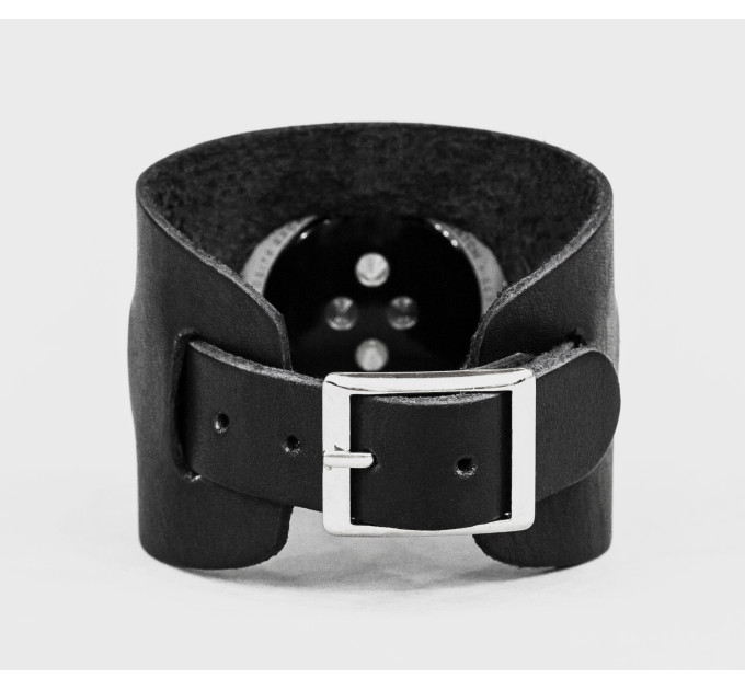 Leather cuff band compatible with Apple watch 38mm 40mm 41mm 42mm 44mm 45mm 49mm, Handmade UA code 1550