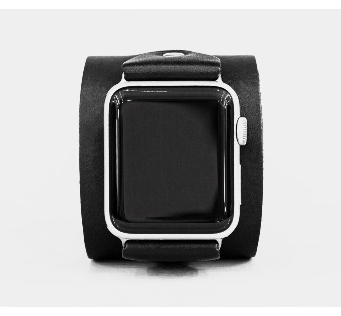 Leather cuff band compatible with Apple watch 38mm 40mm 41mm 42mm 44mm 45mm 49mm, Handmade UA code 1550