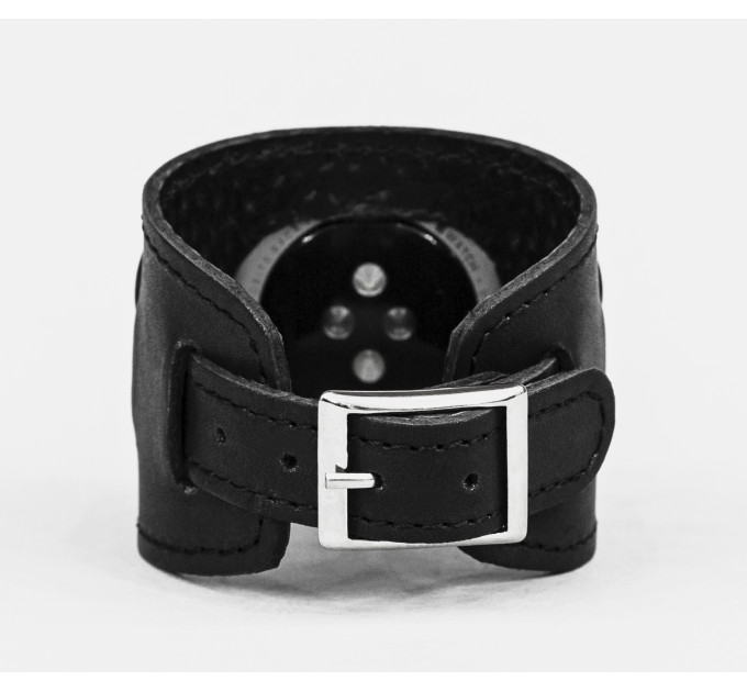 Leather cuff band compatible with Apple watch 38mm 40mm 41mm 42mm 44mm 45mm 49mm, Handmade UA code 1550st