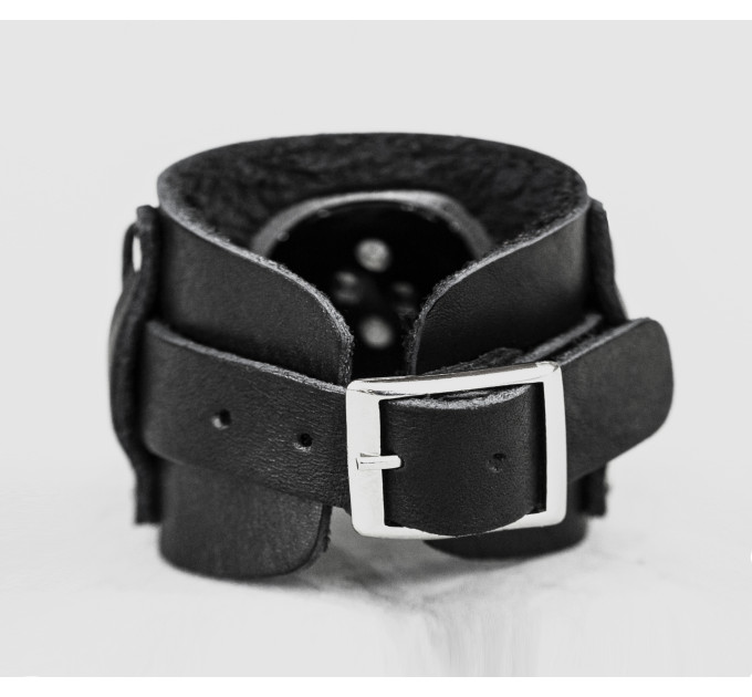 Leather cuff band compatible with Apple watch 38mm 40mm 41mm 42mm 44mm 45mm 49mm, Handmade UA code 1552