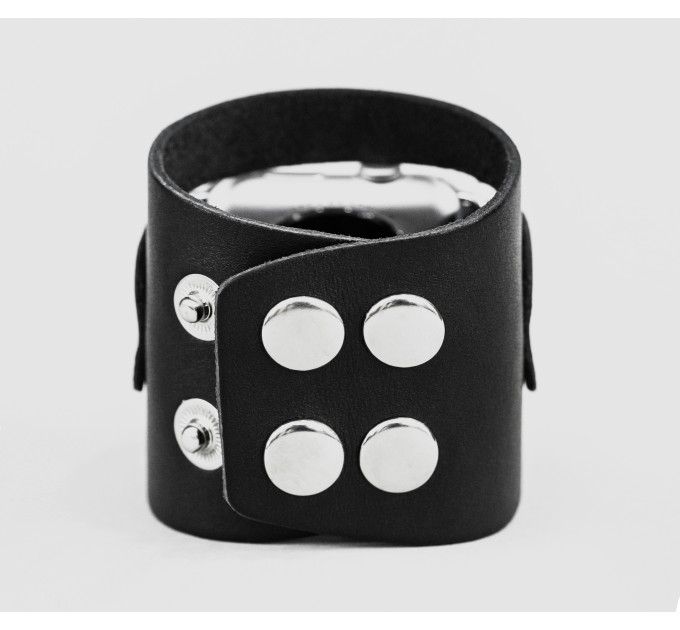 wide Leather cuff band compatible with Apple watch 38mm 40mm 41mm 42mm 44mm 45mm 49mm, Handmade UA code 1620