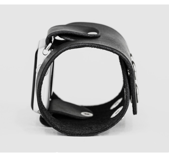 wide Leather cuff band compatible with Apple watch 38mm 40mm 41mm 42mm 44mm 45mm 49mm, Handmade UA code 1620
