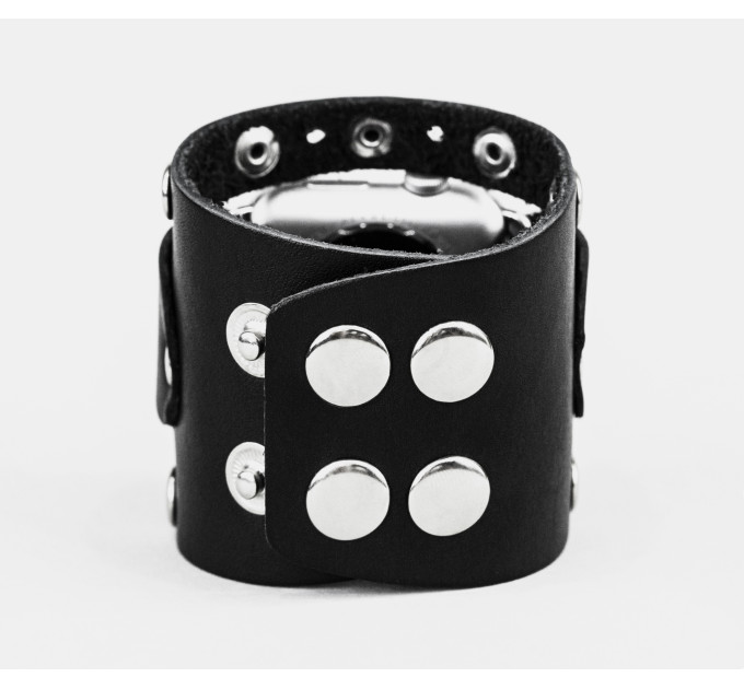 wide Leather cuff band compatible with Apple watch 38mm 40mm 41mm 42mm 44mm 45mm 49mm, Handmade UA code 1625