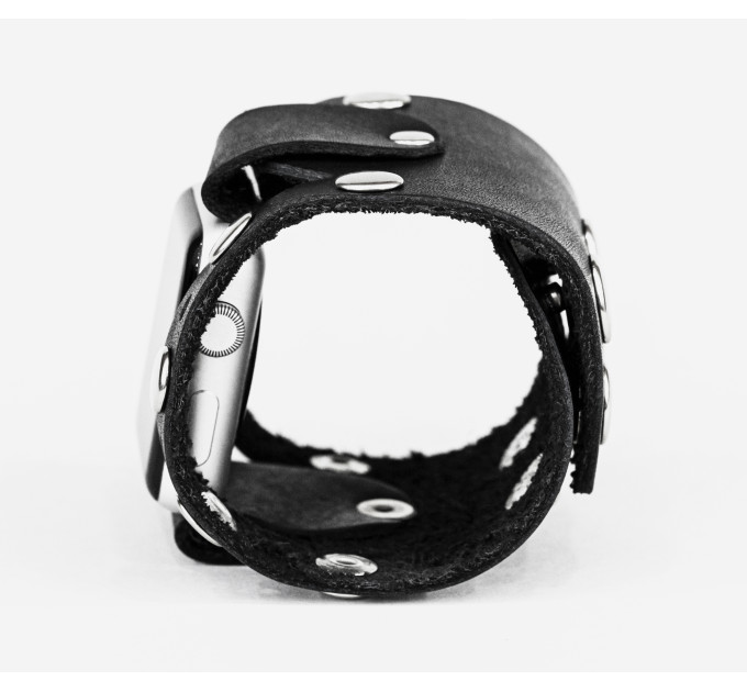 wide Leather cuff band compatible with Apple watch 38mm 40mm 41mm 42mm 44mm 45mm 49mm, Handmade UA code 1625