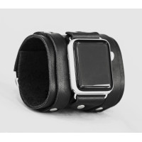 wide Leather cuff band compatible with Apple watch 38mm 40mm 41mm 42mm 44mm 45mm 49mm, Handmade UA code 1715