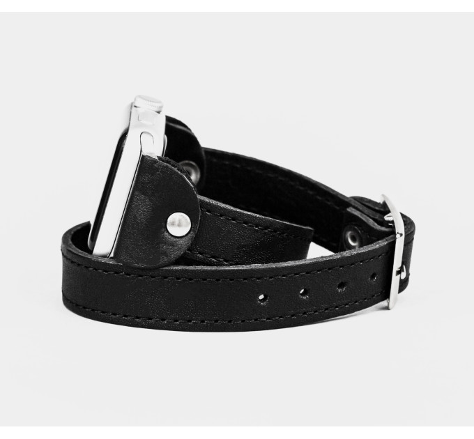 Leather double wrap band strap compatible with Apple watch 38mm 40mm 41mm 42mm 44mm 45mm 49mm, Handmade UA code 1810st