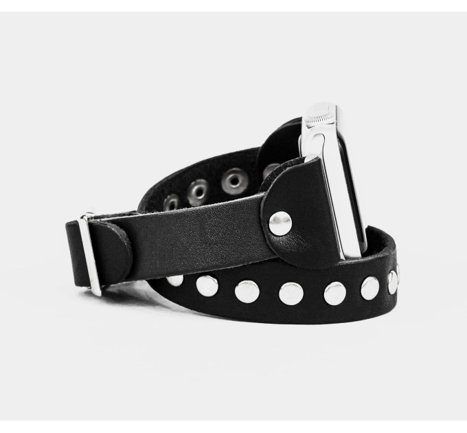 Leather double wrap band strap compatible with Apple watch 38mm 40mm 41mm 42mm 44mm 45mm 49mm, Handmade UA code 1820