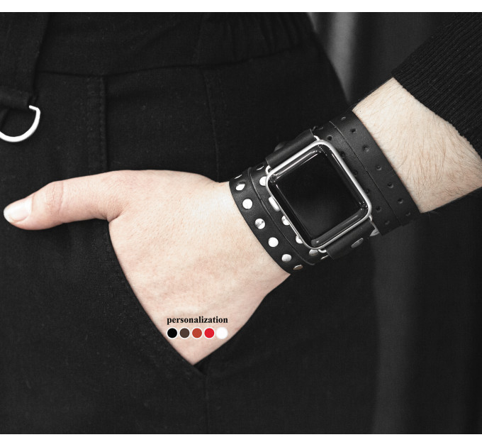 Leather multi wrap band strap compatible with Apple watch 38mm 40mm 41mm 42mm 44mm 45mm 49mm, Handmade UA code 1856