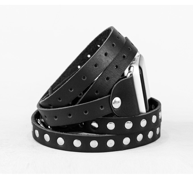 Leather multi wrap band strap compatible with Apple watch 38mm 40mm 41mm 42mm 44mm 45mm 49mm, Handmade UA code 1856