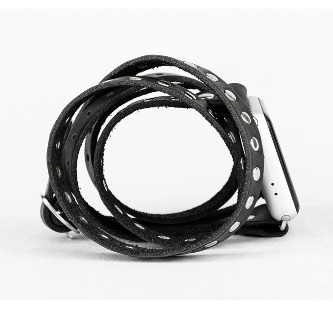 Leather multi wrap band strap compatible with Apple watch 38mm 40mm 41mm 42mm 44mm 45mm 49mm, Handmade UA code 1856