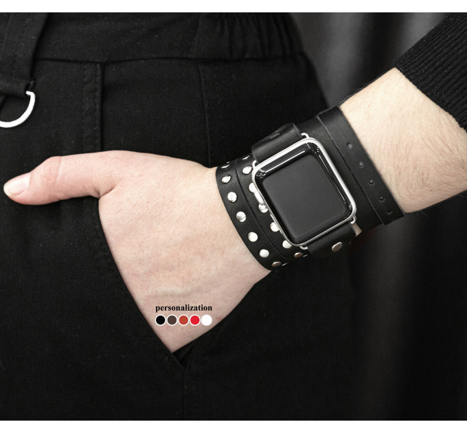 Leather multi wrap band strap compatible with Apple watch 38mm 40mm 41mm 42mm 44mm 45mm 49mm, Handmade UA code 1857